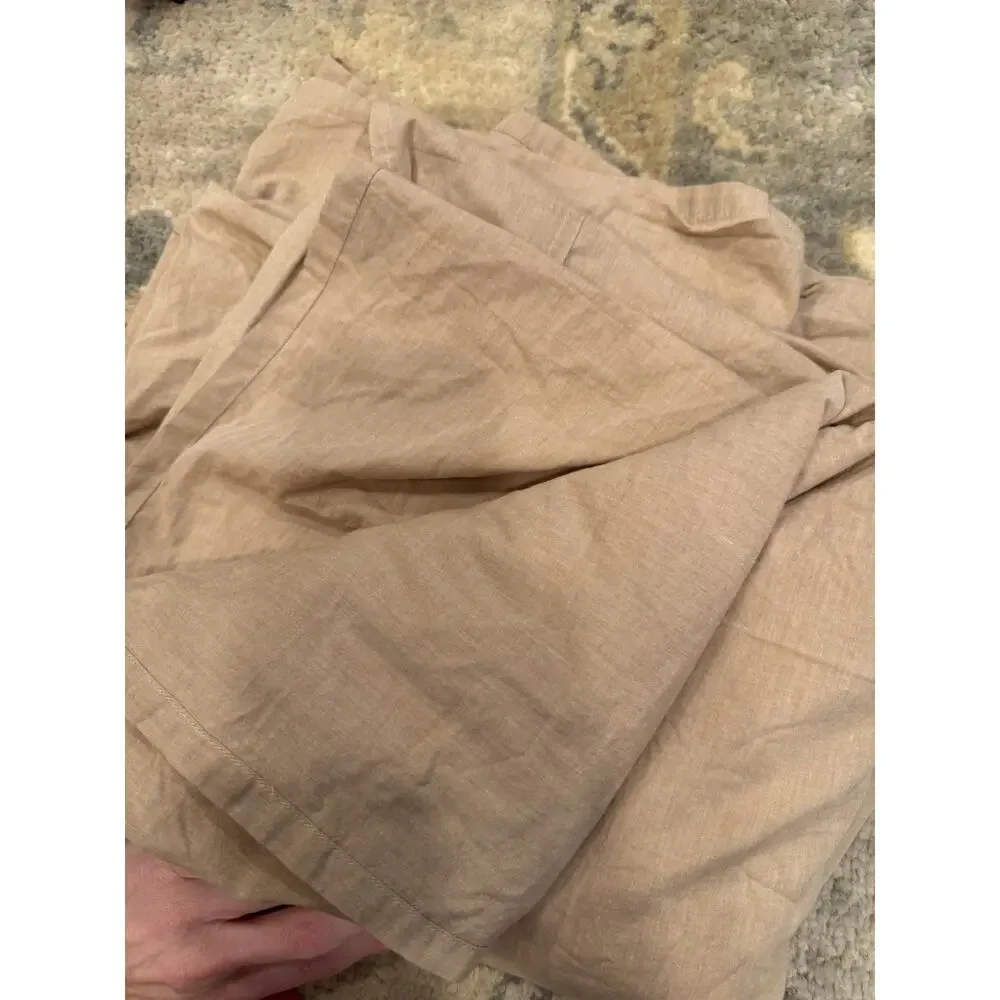 Coyuchi Organic Crinkled Percale™ Hazel Chambray Top Sheet Queen NEW
